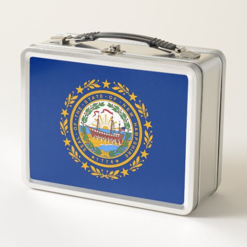 New Hampshire Flag Metal Lunch Box
