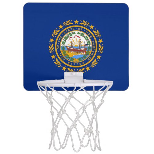 New Hampshire Flag Mini Basketball Hoop