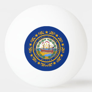 New Hampshire Flag Ping Pong Ball