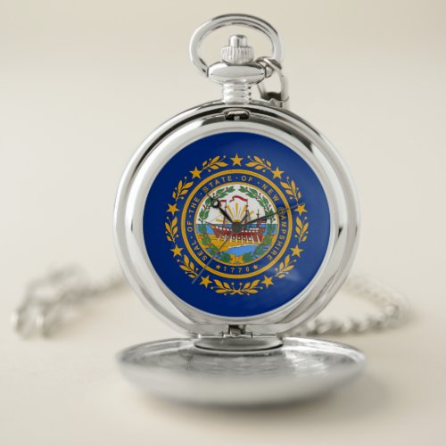 New Hampshire Flag Pocket Watch