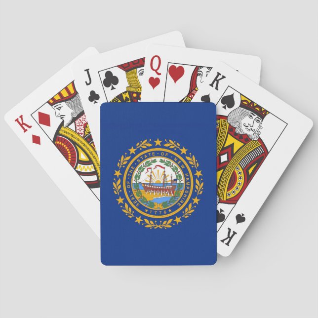New Hampshire Flag Poker Cards (Back)