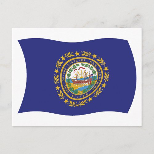 New Hampshire Flag Postcard