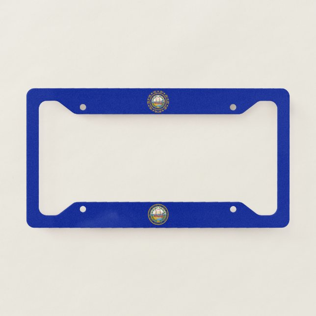 New Hampshire flag-seal License Plate Frame (Front)