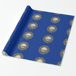 New Hampshire flag seal Wrapping Paper