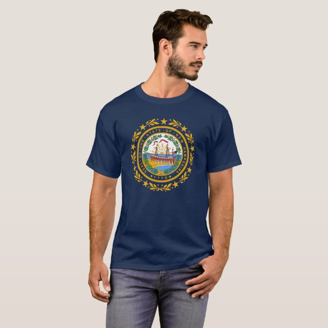 New Hampshire flag T-Shirt (Front Full)