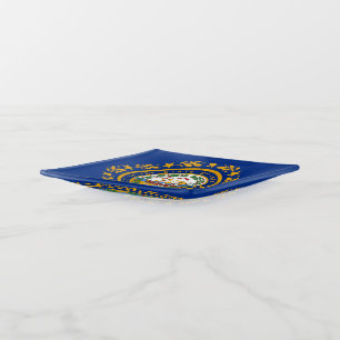 New Hampshire Flag Trinket Tray