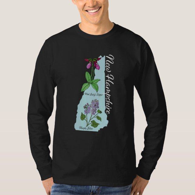 New Hampshire Flower Purple Lilac & Pink Lady's Sl T-Shirt (Front)