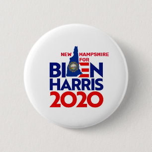 New Hampshire for Biden Harris 2020 Button