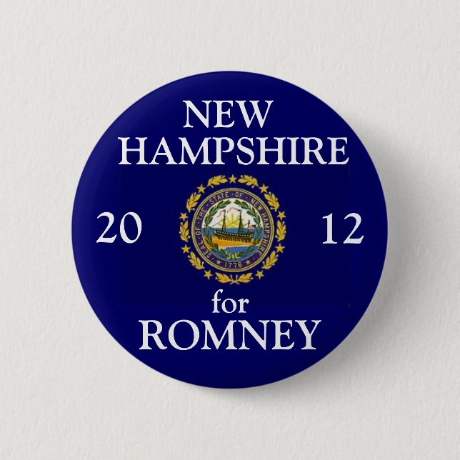 New Hampshire for Romney 2012 Button (Front)