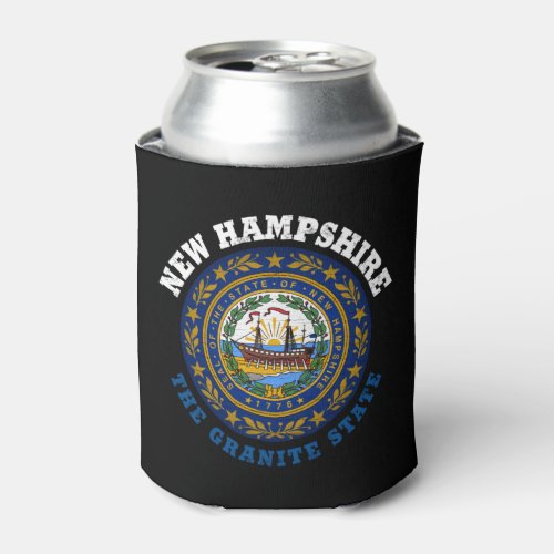 NEW HAMPSHIRE GRANITE STATE FLAG  CAN COOLER
