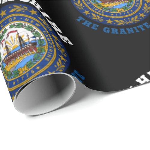 NEW HAMPSHIRE GRANITE STATE FLAG WRAPPING PAPER