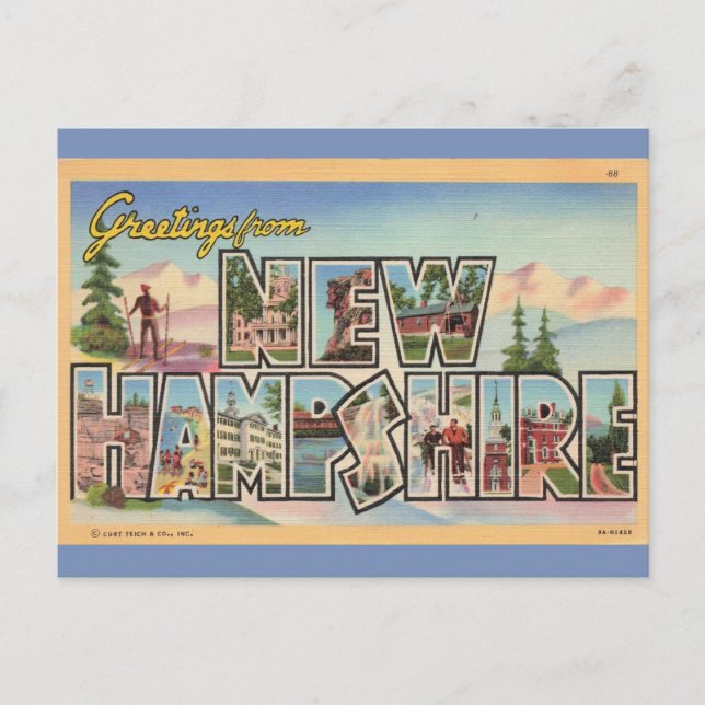 New Hampshire Greetings  Postcard (Front)