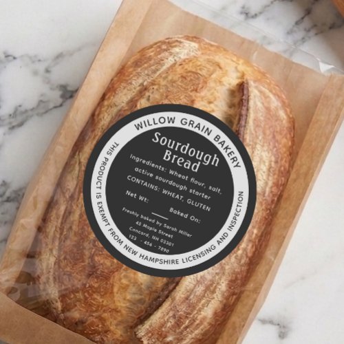 New Hampshire Grey Cottage Sourdough Bread Label