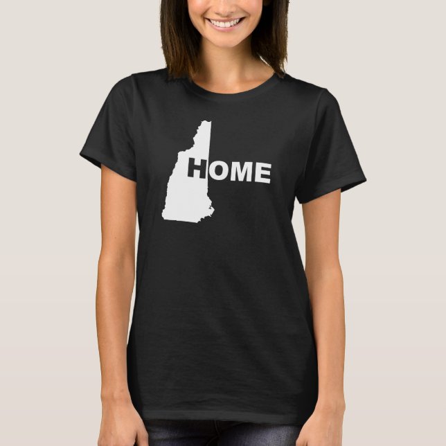 New Hampshire Home Away From State T-Shirt Tees (Front)