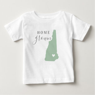 New Hampshire Home Grown Editable Colors State Baby T-Shirt