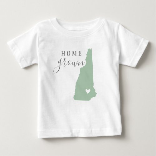 New Hampshire Home Grown  Editable Colors State Baby T_Shirt