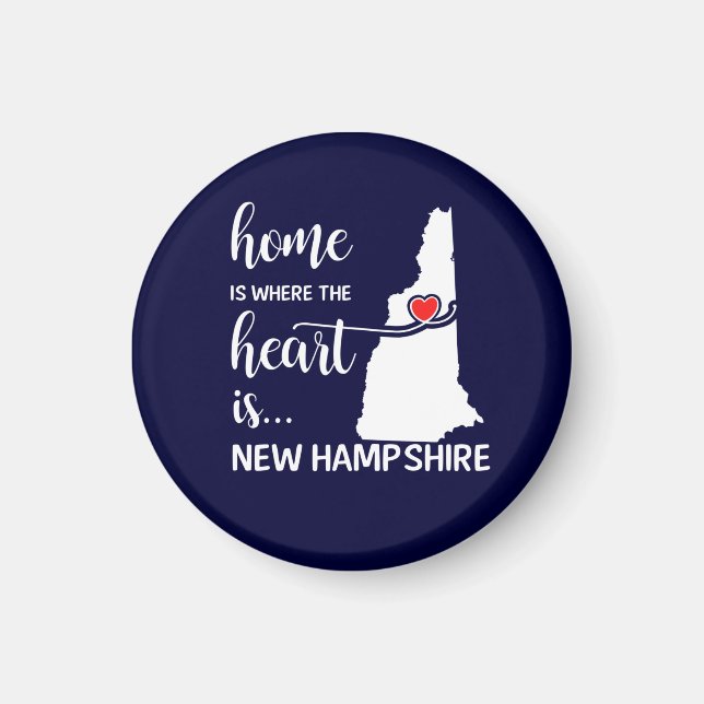 New Hampshire home is where the heart is Magnet (Front)