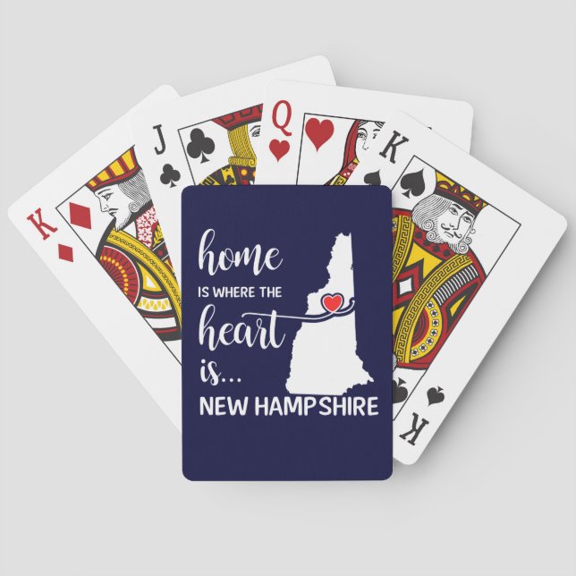 New Hampshire home is where the heart is Poker Cards (Back)