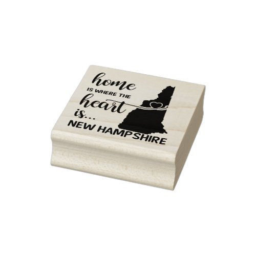 New Hampshire home is where the heart is Rubber Stamp