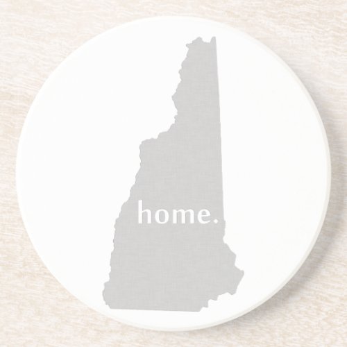 New Hampshire home silhouette state map Drink Coaster