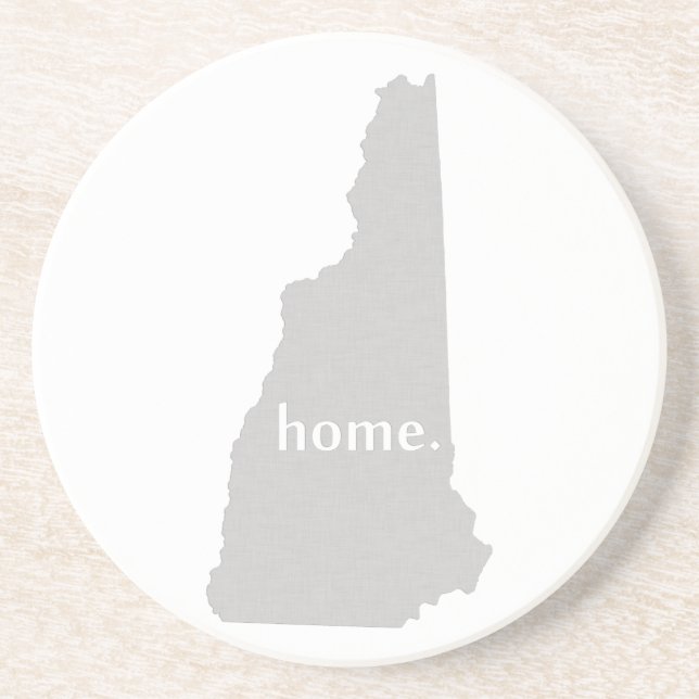 New Hampshire home silhouette state map Drink Coaster (Front)