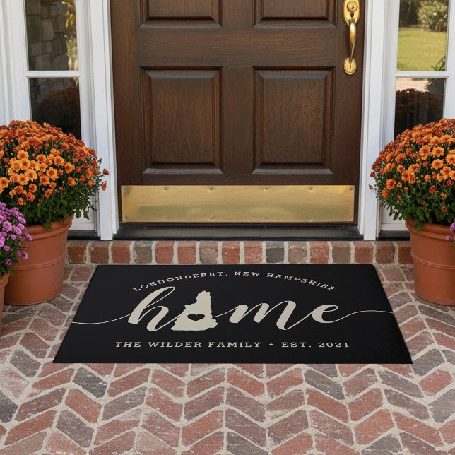 New Hampshire Home State Personalized Doormat (Creator Uploaded)