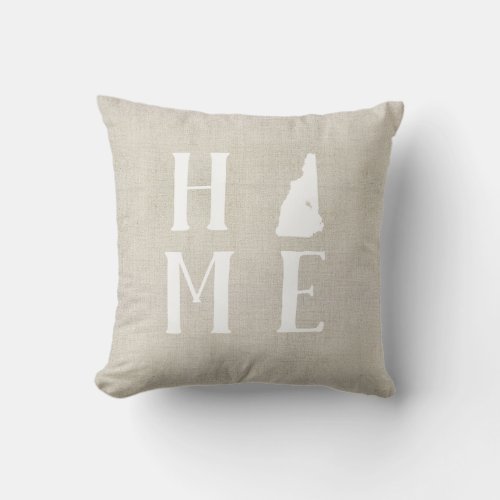 New Hampshire Home State Throw Pillow