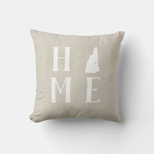 New Hampshire Home State Throw Pillow (Front)