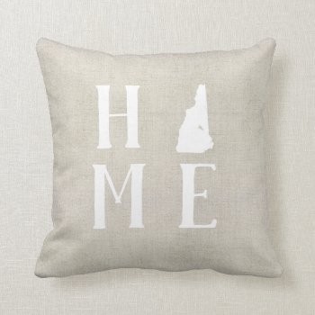 New Hampshire Home State Throw Pillow by coffeecatdesigns at Zazzle