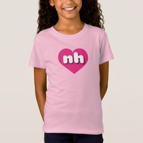 New Hampshire hot pink heart _ I love nh T_Shirt