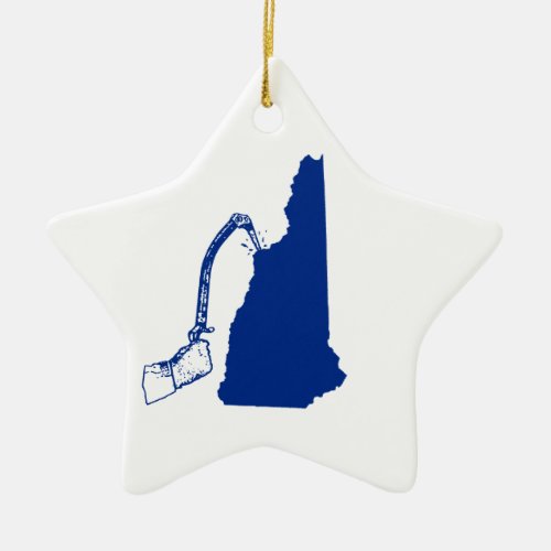 New Hampshire Ice Climbing Ceramic Ornament