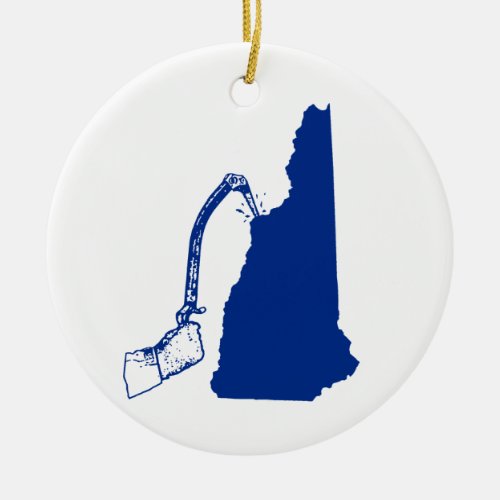 New Hampshire Ice Climbing Ceramic Ornament