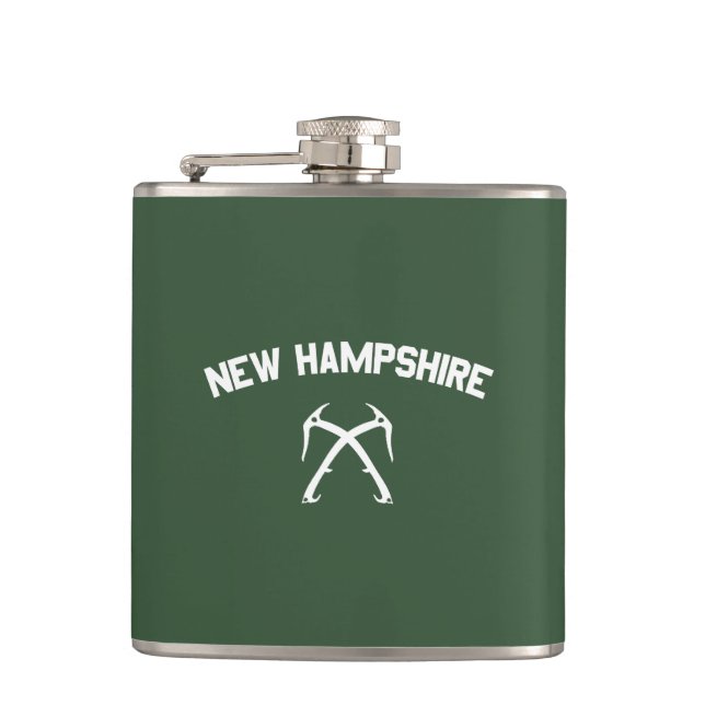 New Hampshire Ice Climbing Flask (Front)