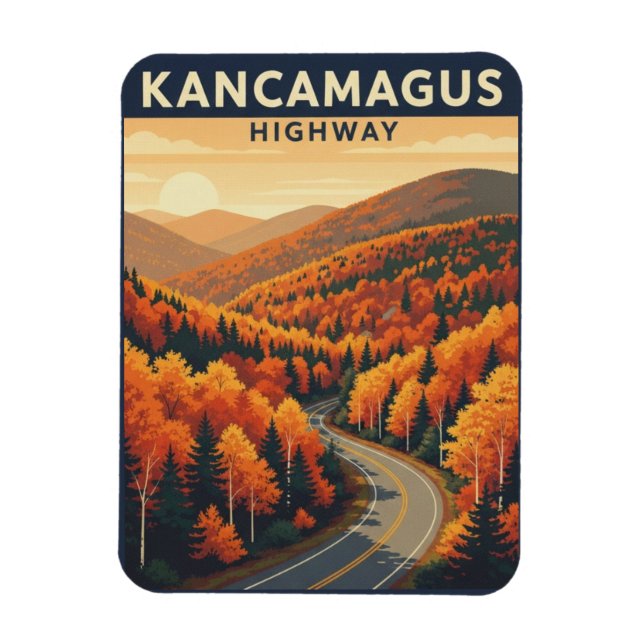 New Hampshire Kancamagus Highway Travel Magnet (Vertical)
