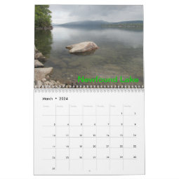 New Hampshire Lakes Vacation Photography Calendar | Zazzle