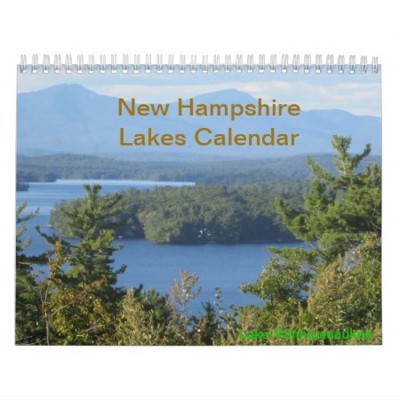 New Hampshire Lakes Vacation Photography Calendar