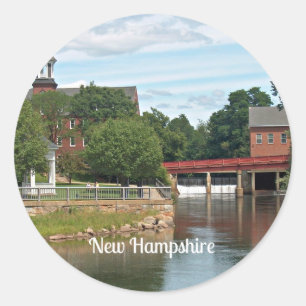 New Hampshire landscape Classic Round Sticker