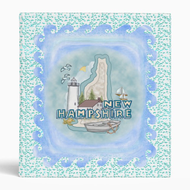 New Hampshire Lighthouse 3 Ring Binder (Front)