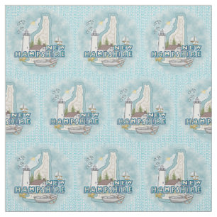 New Hampshire Lighthouse Fabric