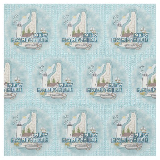 New Hampshire Lighthouse Fabric