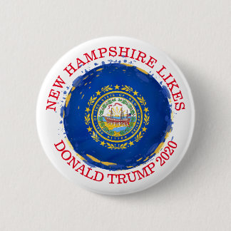 New Hampshire Likes Donald Trump 2020 Button