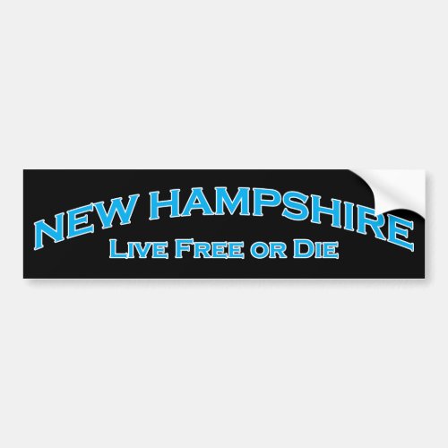 New Hampshire _ Live Free or Die Bumper Sticker