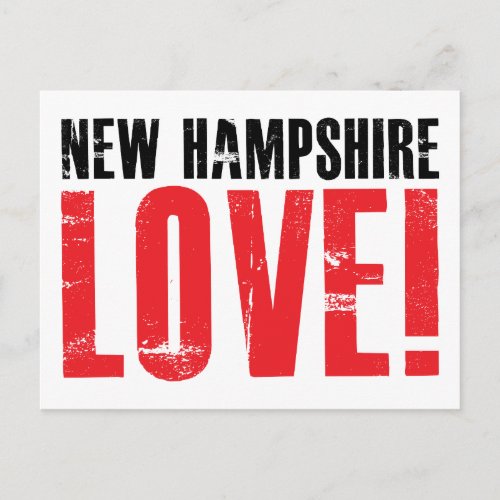 New Hampshire Love Postcard