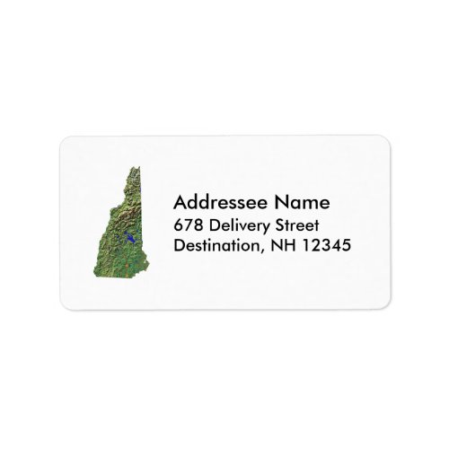 New Hampshire Map Address Label