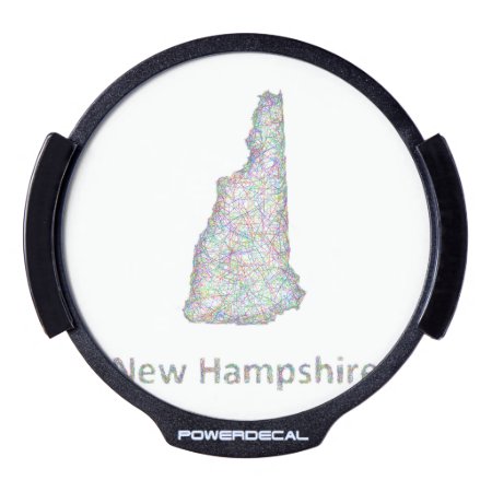 New Hampshire Map Led Window Decal