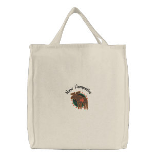 New Hampshire Moose Embroidered Bag