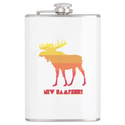 New Hampshire Moose Flask