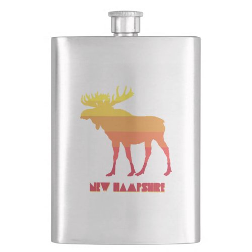 New Hampshire Moose Flask