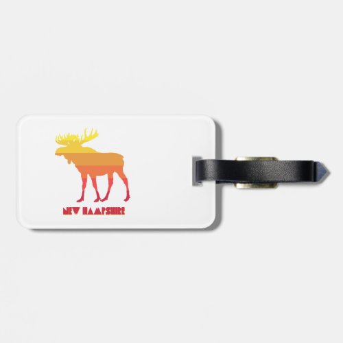 New Hampshire Moose Luggage Tag