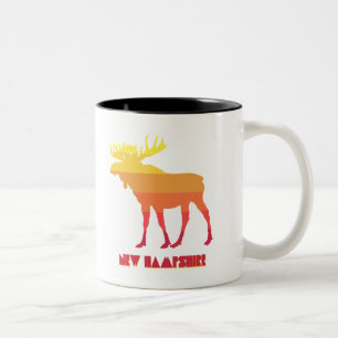 New Hampshire Moose Two-Tone Coffee Mug